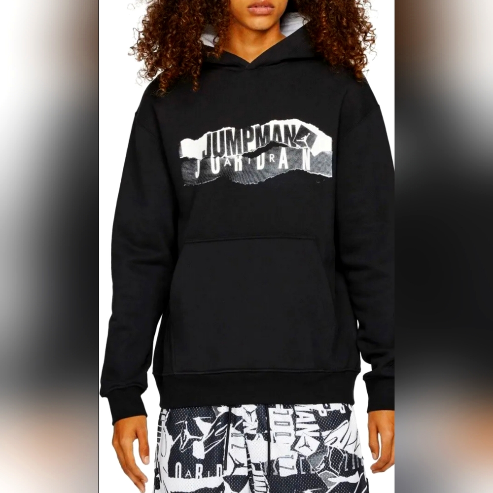 Nike Air Jordan Jumpman Classics Pullover Hoodie Black Men's NWT